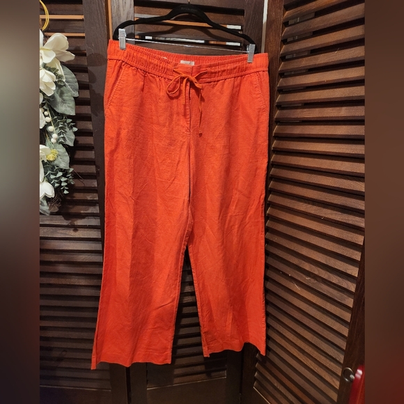 LOFT Pants - Bright Orange Drawstring Pants